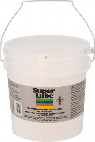 Synco Chemical - 5 Lb Pail Synthetic Extreme Pressure Grease - Translucent White, Extreme Pressure, Food Grade & High Temperature, 475°F Max Temp, NLGIG 2, - Exact Tooling