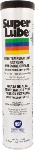 Synco Chemical - 400 g Cartridge Synthetic Extreme Pressure Grease - Translucent White, Extreme Pressure, Food Grade & High Temperature, 475°F Max Temp, NLGIG 2, - Exact Tooling