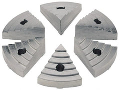 Value Collection - 6" Chuck Capacity, JF Attachment, Round Soft Lathe Chuck Jaw - 8 Jaws, Steel, 60mm Long x 18.4mm High - Exact Tooling