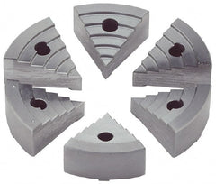 Value Collection - 2" Chuck Capacity, JF Attachment, Round Soft Lathe Chuck Jaw - 6 Jaws, Steel - Exact Tooling