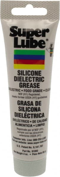 Synco Chemical - 3 oz Tube Silicone General Purpose Grease - Translucent White, Food Grade, 500°F Max Temp, NLGIG 2, - Exact Tooling