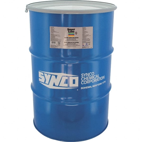 Synco Chemical - 400 Lb Drum Silicone General Purpose Grease - Translucent White, Food Grade, 500°F Max Temp, NLGIG 2, - Exact Tooling