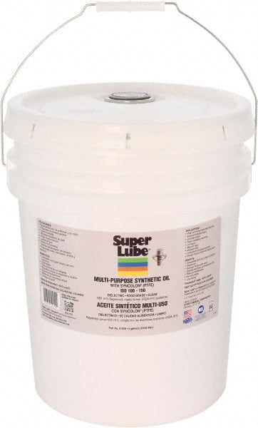 Synco Chemical - 5 Gal Pail Synthetic Multi-Purpose Oil - -42.78 to 232.22°F, SAE 85W, ISO 150, 681.5 SUS at 40°C, Food Grade - Exact Tooling