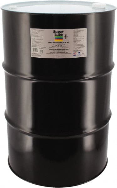 Synco Chemical - 55 Gal Drum Synthetic Multi-Purpose Oil - -42.78 to 232.22°F, SAE 85W, ISO 150, 681.5 SUS at 40°C, Food Grade - Exact Tooling