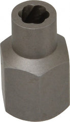 Irwin Hanson - 3/8" Drive Reverse Spiral Flute Hex Bolt Remover - 1/4" Hex, 2" OAL - Exact Tooling