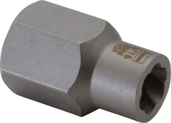 Irwin Hanson - 3/8" Drive Reverse Spiral Flute Hex Bolt Remover - 5/16" Hex, 2" OAL - Exact Tooling