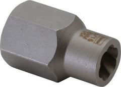 Irwin Hanson - 3/8" Drive Reverse Spiral Flute Hex Bolt Remover - 5/16" Hex, 2" OAL - Exact Tooling