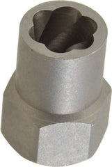 Irwin Hanson - 3/8" Drive Reverse Spiral Flute Hex Bolt Remover - 7/16" Hex, 2" OAL - Exact Tooling