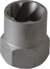 Irwin Hanson - 3/8" Drive Reverse Spiral Flute Hex Bolt Remover - 5/8" Hex, 2" OAL - Exact Tooling