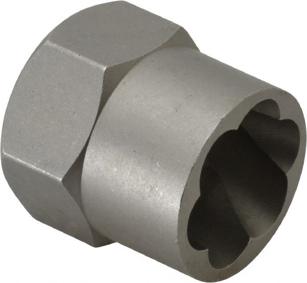Irwin Hanson - 3/8" Drive Reverse Spiral Flute Hex Bolt Remover - 11/16" Hex, 2" OAL - Exact Tooling