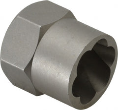 Irwin Hanson - 3/8" Drive Reverse Spiral Flute Hex Bolt Remover - 11/16" Hex, 2" OAL - Exact Tooling