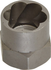 Irwin Hanson - 3/8" Drive Reverse Spiral Flute Hex Bolt Remover - 3/4" Hex, 2" OAL - Exact Tooling