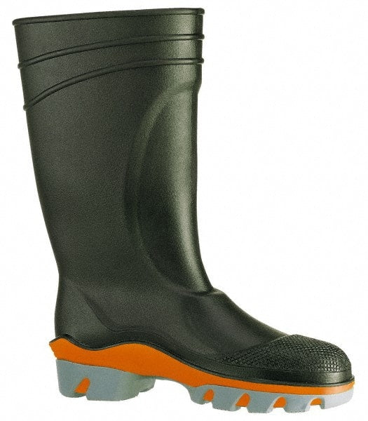 Dunlop Protective Footwear - Men's Size 6 Medium Width Plain Knee Boot - Black, PVC Upper, 15" High, Chemical Resistant, Waterproof - Exact Tooling