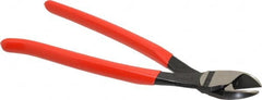 Knipex - 10" OAL, 9/64" Capacity, Diagonal Cutter - 1-1/8" Jaw Length x 1-1/8" Jaw Width, Oval/Angled Head, Plastic Coated Handle - Exact Tooling