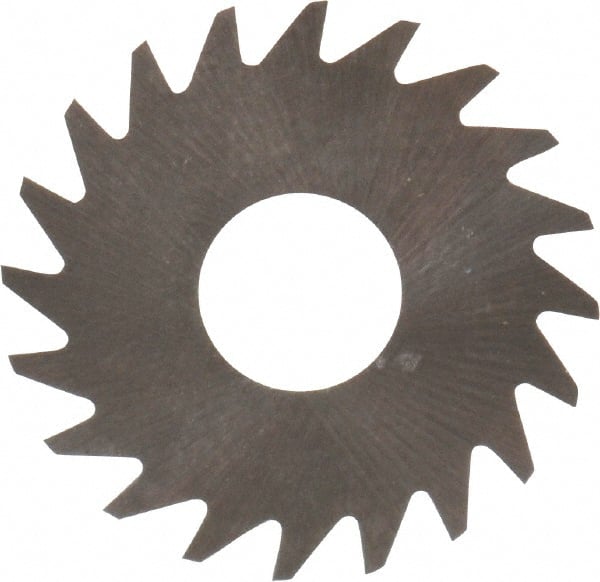 RobbJack - 3/4" Diam x 0.004" Blade Thickness x 1/4" Arbor Hole Diam, 20 Tooth Slitting and Slotting Saw - Arbor Connection, Right Hand, Uncoated, Solid Carbide, Concave Ground - Exact Tooling