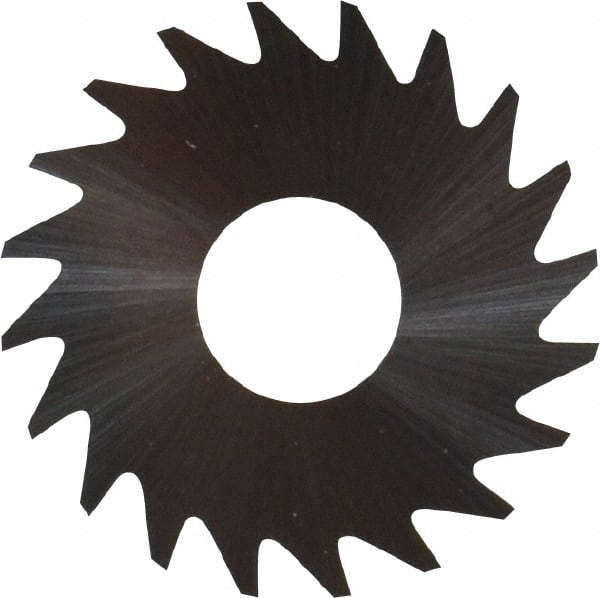 RobbJack - 3/4" Diam x 0.006" Blade Thickness x 1/4" Arbor Hole Diam, 20 Tooth Slitting and Slotting Saw - Arbor Connection, Right Hand, Uncoated, Solid Carbide, Concave Ground - Exact Tooling