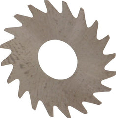 RobbJack - 3/4" Diam x 0.008" Blade Thickness x 1/4" Arbor Hole Diam, 20 Tooth Slitting and Slotting Saw - Arbor Connection, Right Hand, Uncoated, Solid Carbide, Concave Ground - Exact Tooling