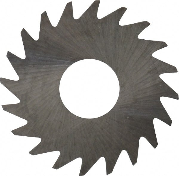 RobbJack - 3/4" Diam x 0.01" Blade Thickness x 1/4" Arbor Hole Diam, 20 Tooth Slitting and Slotting Saw - Arbor Connection, Right Hand, Uncoated, Solid Carbide, Concave Ground - Exact Tooling
