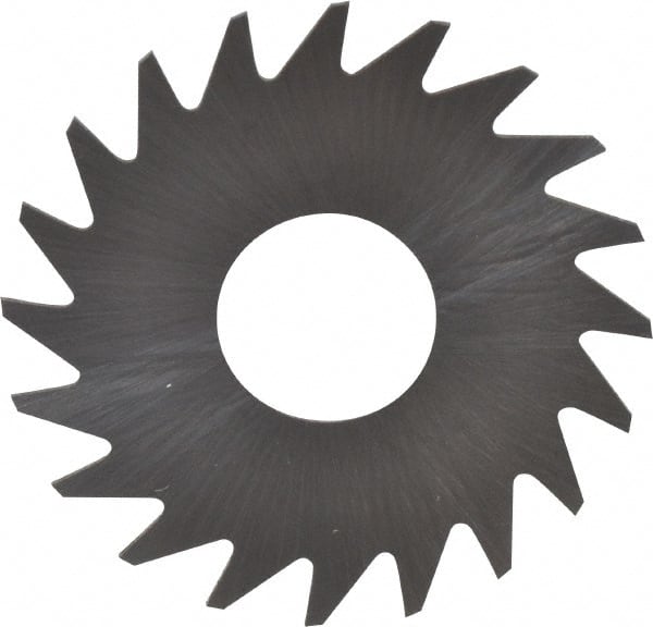 RobbJack - 3/4" Diam x 0.012" Blade Thickness x 1/4" Arbor Hole Diam, 20 Tooth Slitting and Slotting Saw - Arbor Connection, Right Hand, Uncoated, Solid Carbide, Concave Ground - Exact Tooling