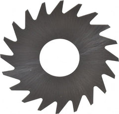 RobbJack - 3/4" Diam x 0.012" Blade Thickness x 1/4" Arbor Hole Diam, 20 Tooth Slitting and Slotting Saw - Arbor Connection, Right Hand, Uncoated, Solid Carbide, Concave Ground - Exact Tooling