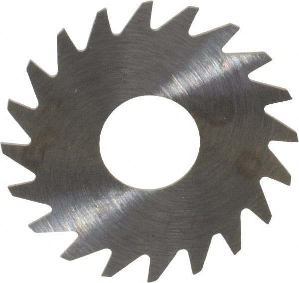 RobbJack - 3/4" Diam x 0.014" Blade Thickness x 1/4" Arbor Hole Diam, 20 Tooth Slitting and Slotting Saw - Arbor Connection, Right Hand, Uncoated, Solid Carbide, Concave Ground - Exact Tooling