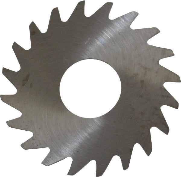 RobbJack - 3/4" Diam x 0.018" Blade Thickness x 1/4" Arbor Hole Diam, 20 Tooth Slitting and Slotting Saw - Arbor Connection, Right Hand, Uncoated, Solid Carbide, Concave Ground - Exact Tooling