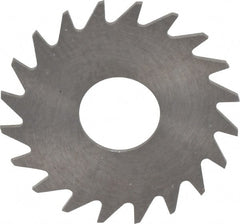 RobbJack - 3/4" Diam x 0.023" Blade Thickness x 1/4" Arbor Hole Diam, 20 Tooth Slitting and Slotting Saw - Arbor Connection, Right Hand, Uncoated, Solid Carbide, Concave Ground - Exact Tooling