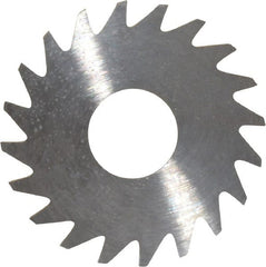RobbJack - 3/4" Diam x 0.025" Blade Thickness x 1/4" Arbor Hole Diam, 20 Tooth Slitting and Slotting Saw - Arbor Connection, Right Hand, Uncoated, Solid Carbide, Concave Ground - Exact Tooling