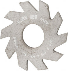 RobbJack - 3/4" Diam x 0.028" Blade Thickness x 1/4" Arbor Hole Diam, 10 Tooth Slitting and Slotting Saw - Arbor Connection, Right Hand, Uncoated, Solid Carbide, Concave Ground - Exact Tooling