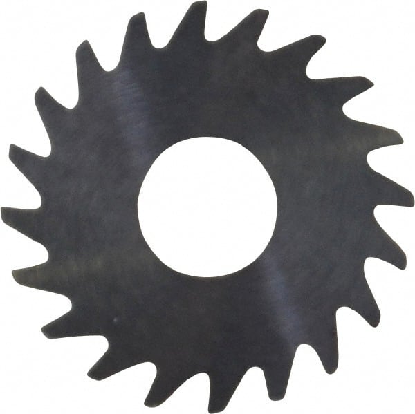 RobbJack - 3/4" Diam x 0.028" Blade Thickness x 1/4" Arbor Hole Diam, 20 Tooth Slitting and Slotting Saw - Arbor Connection, Right Hand, Uncoated, Solid Carbide, Concave Ground - Exact Tooling