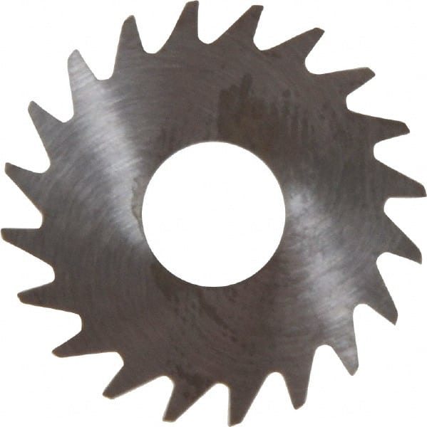 RobbJack - 3/4" Diam x 0.04" Blade Thickness x 1/4" Arbor Hole Diam, 20 Tooth Slitting and Slotting Saw - Arbor Connection, Right Hand, Uncoated, Solid Carbide, Concave Ground - Exact Tooling