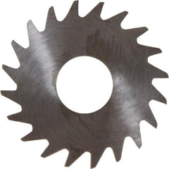 RobbJack - 3/4" Diam x 0.04" Blade Thickness x 1/4" Arbor Hole Diam, 20 Tooth Slitting and Slotting Saw - Arbor Connection, Right Hand, Uncoated, Solid Carbide, Concave Ground - Exact Tooling
