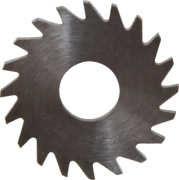 RobbJack - 3/4" Diam x 1/16" Blade Thickness x 1/4" Arbor Hole Diam, 20 Tooth Slitting and Slotting Saw - Arbor Connection, Right Hand, Uncoated, Solid Carbide, Concave Ground - Exact Tooling