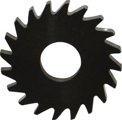 RobbJack - 3/4" Diam x 0.0781" Blade Thickness x 1/4" Arbor Hole Diam, 20 Tooth Slitting and Slotting Saw - Arbor Connection, Right Hand, Uncoated, Solid Carbide, Concave Ground - Exact Tooling