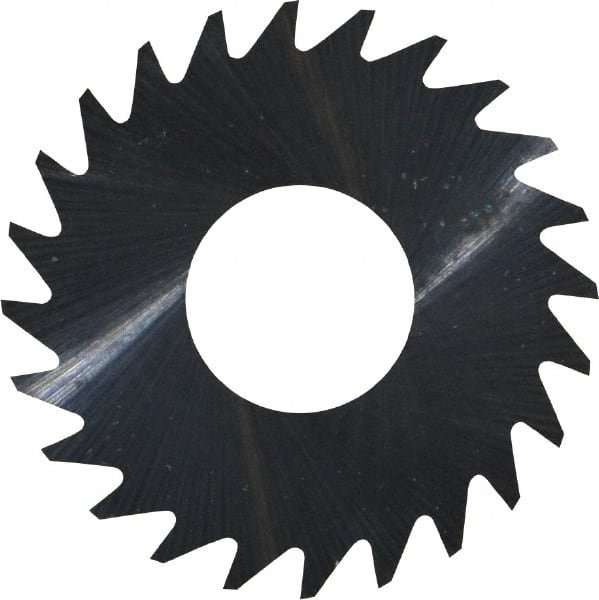 RobbJack - 1" Diam x 0.004" Blade Thickness x 3/8" Arbor Hole Diam, 24 Tooth Slitting and Slotting Saw - Arbor Connection, Right Hand, Uncoated, Solid Carbide, Concave Ground - Exact Tooling