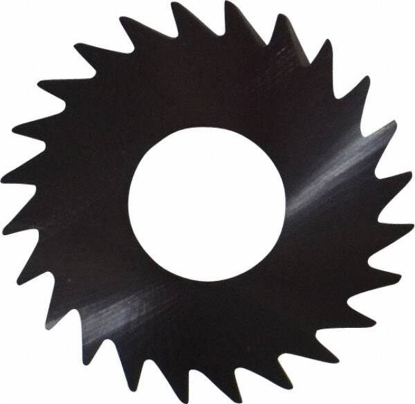RobbJack - 1" Diam x 0.006" Blade Thickness x 3/8" Arbor Hole Diam, 24 Tooth Slitting and Slotting Saw - Arbor Connection, Right Hand, Uncoated, Solid Carbide, Concave Ground - Exact Tooling