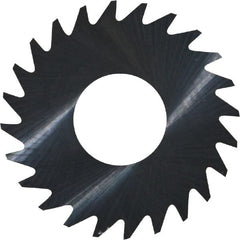 RobbJack - 1" Diam x 0.01" Blade Thickness x 3/8" Arbor Hole Diam, 24 Tooth Slitting and Slotting Saw - Arbor Connection, Right Hand, Uncoated, Solid Carbide, Concave Ground - Exact Tooling