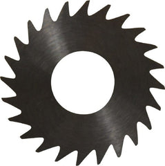 RobbJack - 1" Diam x 0.014" Blade Thickness x 3/8" Arbor Hole Diam, 24 Tooth Slitting and Slotting Saw - Arbor Connection, Right Hand, Uncoated, Solid Carbide, Concave Ground - Exact Tooling