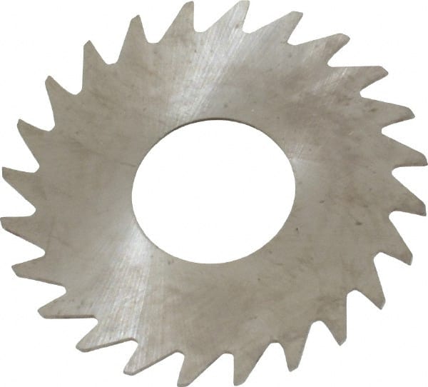 RobbJack - 1" Diam x 0.0156" Blade Thickness x 3/8" Arbor Hole Diam, 24 Tooth Slitting and Slotting Saw - Arbor Connection, Right Hand, Uncoated, Solid Carbide, Concave Ground - Exact Tooling