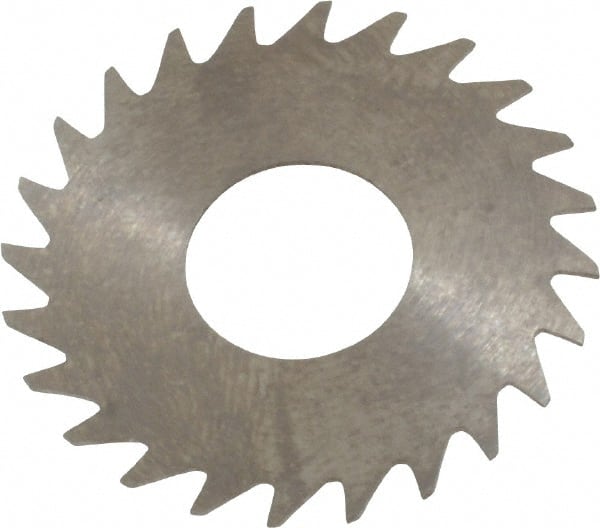 RobbJack - 1" Diam x 0.018" Blade Thickness x 3/8" Arbor Hole Diam, 24 Tooth Slitting and Slotting Saw - Arbor Connection, Right Hand, Uncoated, Solid Carbide, Concave Ground - Exact Tooling