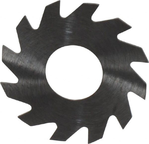 RobbJack - 1" Diam x 0.023" Blade Thickness x 3/8" Arbor Hole Diam, 12 Tooth Slitting and Slotting Saw - Arbor Connection, Right Hand, Uncoated, Solid Carbide, Concave Ground - Exact Tooling