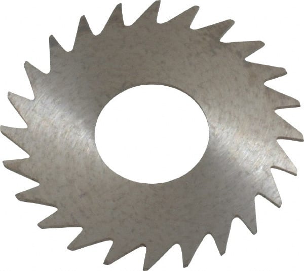 RobbJack - 1" Diam x 0.023" Blade Thickness x 3/8" Arbor Hole Diam, 24 Tooth Slitting and Slotting Saw - Arbor Connection, Right Hand, Uncoated, Solid Carbide, Concave Ground - Exact Tooling