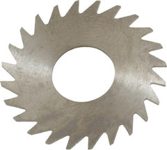 RobbJack - 1" Diam x 0.025" Blade Thickness x 3/8" Arbor Hole Diam, 24 Tooth Slitting and Slotting Saw - Arbor Connection, Right Hand, Uncoated, Solid Carbide, Concave Ground - Exact Tooling