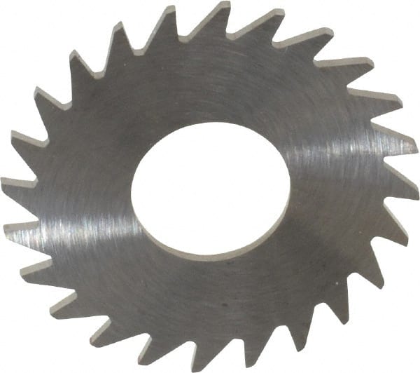 RobbJack - 1" Diam x 0.035" Blade Thickness x 3/8" Arbor Hole Diam, 24 Tooth Slitting and Slotting Saw - Arbor Connection, Right Hand, Uncoated, Solid Carbide, Concave Ground - Exact Tooling