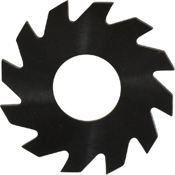 RobbJack - 1" Diam x 0.051" Blade Thickness x 3/8" Arbor Hole Diam, 12 Tooth Slitting and Slotting Saw - Arbor Connection, Right Hand, Uncoated, Solid Carbide, Concave Ground - Exact Tooling