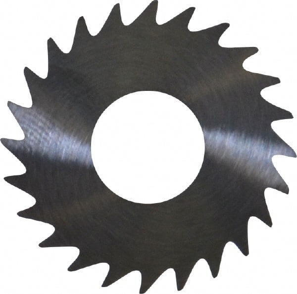 RobbJack - 1" Diam x 0.051" Blade Thickness x 3/8" Arbor Hole Diam, 24 Tooth Slitting and Slotting Saw - Arbor Connection, Right Hand, Uncoated, Solid Carbide, Concave Ground - Exact Tooling