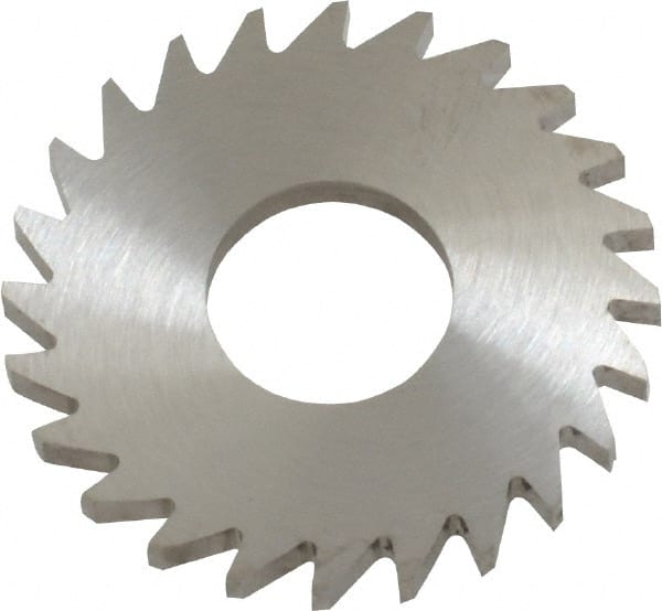 RobbJack - 1" Diam x 0.0781" Blade Thickness x 3/8" Arbor Hole Diam, 24 Tooth Slitting and Slotting Saw - Arbor Connection, Right Hand, Uncoated, Solid Carbide, Concave Ground - Exact Tooling