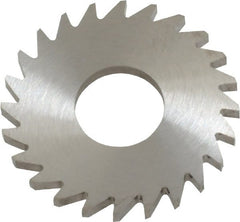 RobbJack - 1" Diam x 0.0781" Blade Thickness x 3/8" Arbor Hole Diam, 24 Tooth Slitting and Slotting Saw - Arbor Connection, Right Hand, Uncoated, Solid Carbide, Concave Ground - Exact Tooling