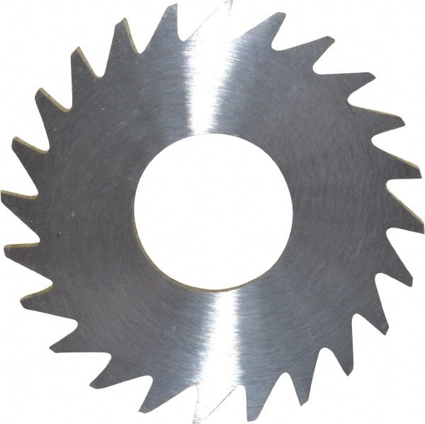RobbJack - 1" Diam x 0.0937" Blade Thickness x 3/8" Arbor Hole Diam, 24 Tooth Slitting and Slotting Saw - Arbor Connection, Right Hand, Uncoated, Solid Carbide, Concave Ground - Exact Tooling