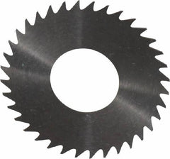 RobbJack - 1-1/4" Diam x 0.014" Blade Thickness x 1/2" Arbor Hole Diam, 36 Tooth Slitting and Slotting Saw - Arbor Connection, Right Hand, Uncoated, Solid Carbide, Concave Ground - Exact Tooling